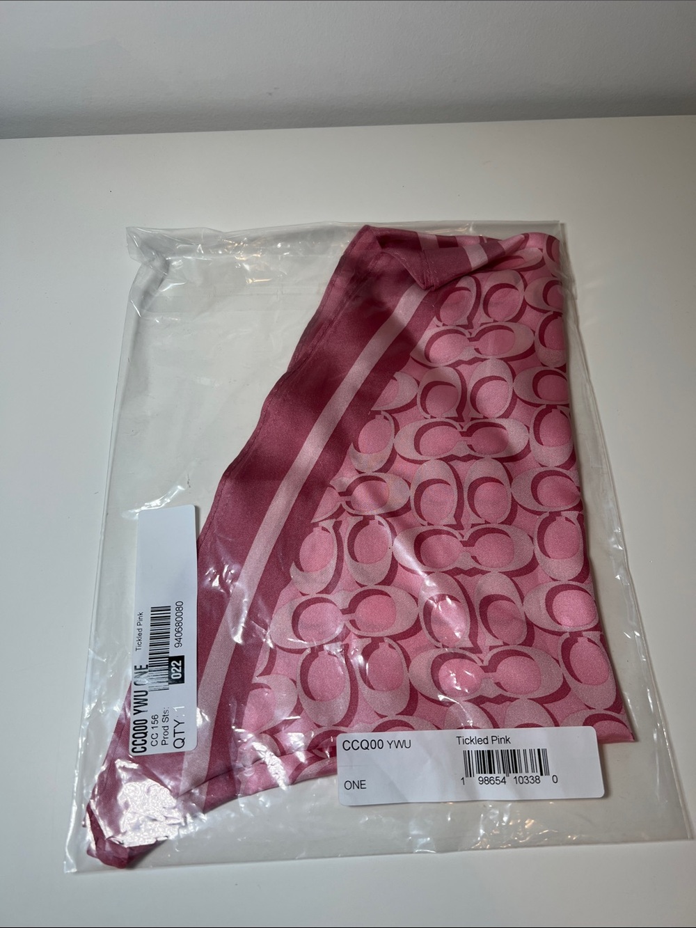 Coach Signature Silk Diamond Scarf - Picture 2 of 3